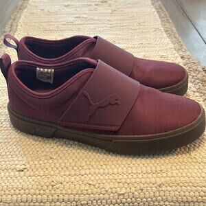 Puma El Rey II Maroon Red Slip On Sneakers Casual Shoes 37478514 Mens Size 9 M